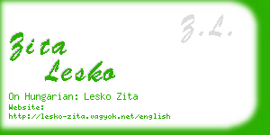 zita lesko business card